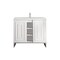 James Martin Vanities Alicante 39.5in Single Vanity, Glossy White, Brushed Nickel w/ White Glossy Composite Stone Top E110V39.5GWBNKWG - alternate 1
